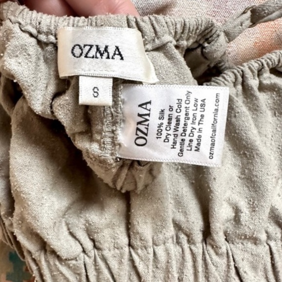 Ozma silk noil House Top in Sage - Picture 6 of 7